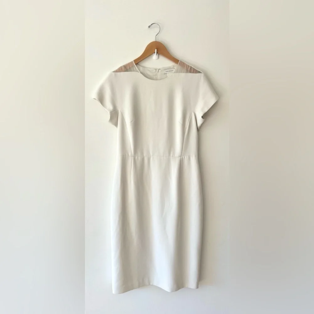 CLUB MONACO Sheer Detail Sheath Dress | Size 8 | - Picture 2 of 7